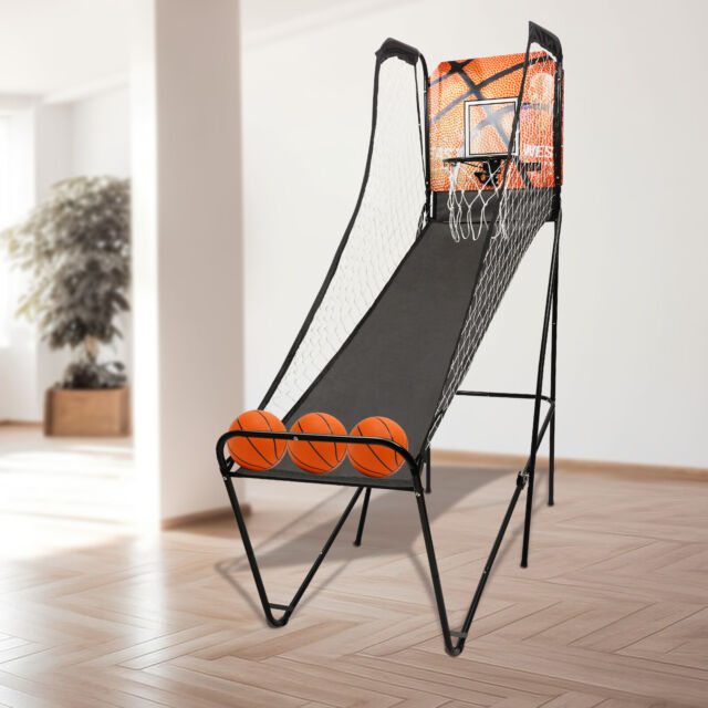 Máquina Jogo basquetebol eletrónico Dobrável com suporte para cesto de  basquetebol Azul