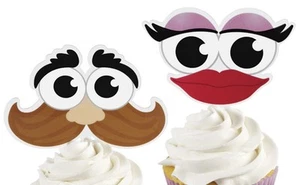 Hombre y dama Fun Pix para cupcake 8 ct. descontinuado Wilton #2113-0351, 2013 - Imagen 1 de 3