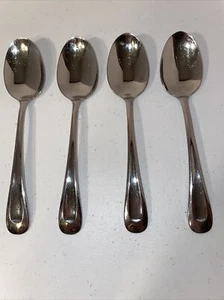 Oneida Edelstahl Besteck SANDDUNE glänzend 4er Set OVALE SUPPENLÖFFEL - Bild 1 von 8