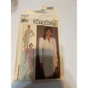 Vintage Simplicity Sewing Pattern 8433 Misses Suits Size 16 CUT 1987 - Picture 1 of 5