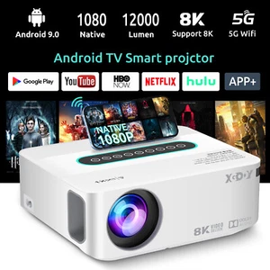 XGODY Projector 1080P Android Mini Home Theater Projector Bluetooth WiFi 5G HDMI - Picture 1 of 15