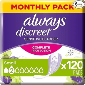 Always Discreet Inkontinenzeinlagen Damen, klein, saugfähig 2, 120 Damenbinde - Bild 1 von 1