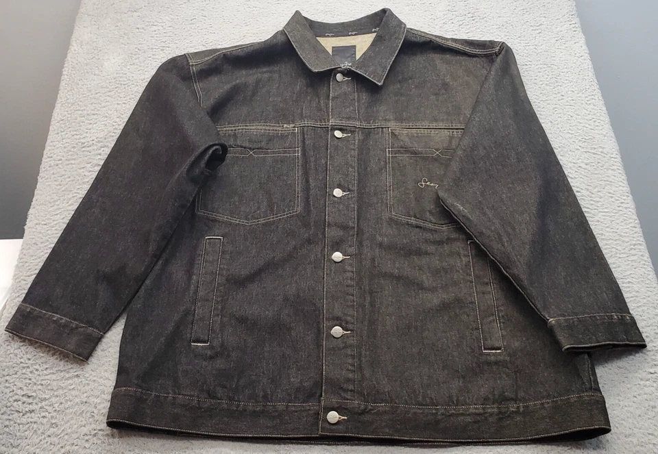 Sean John Jacket Mens 3XB Multi Denim Casual Long Sleeve Collared Button Front - Image 1 of 4