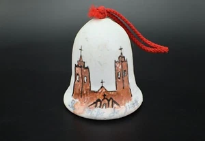 GLOCKE von Juan Sandoval Laquna Pueblo fast neuwertig handbemalt SAN FELIPE de NERI KIRCHE - Bild 1 von 8