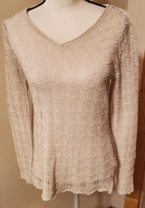 Daisy Fuentes Ivory Sweater Medium NWOT - Picture 1 of 1