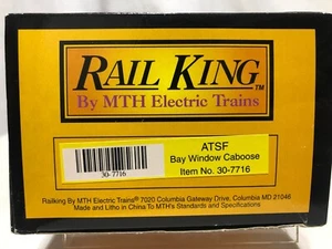 O scale 1998 MTH CC 30-7716 ATSF Bay Window Caboose 3 Rail - Picture 1 of 3
