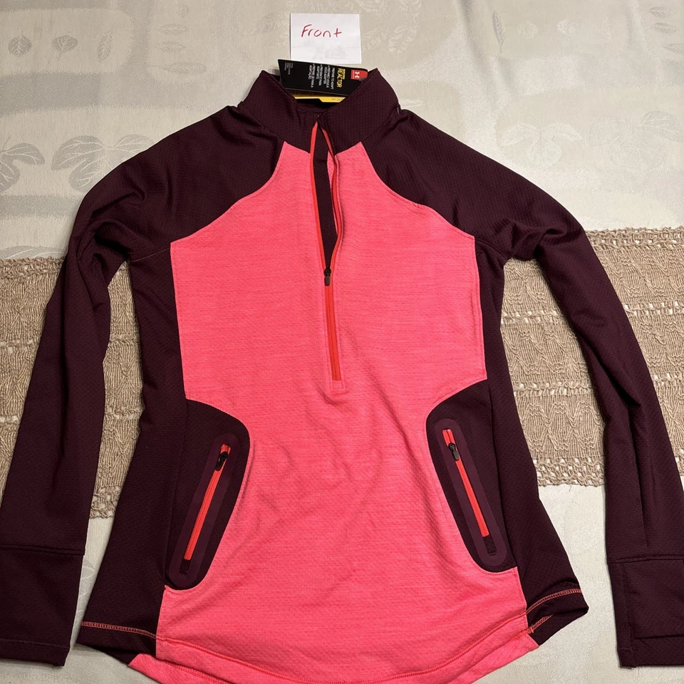 Pullover Under Armour Cold Gear Reactor 1/2 Cremallera Mujer Mediano Ajustado Cremallera Bolsillos Foto 1 de 4