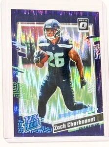 2023 Donruss Optic Zach Charbonnet Rated Rookie Green Wave Seahawks RC - Picture 1 of 2