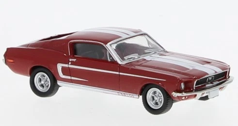 BREKINA 19605 Scala HO Ford Mustang GT 350 Fastback rosso/bianco anno 1968 - Immagine 1 di 1