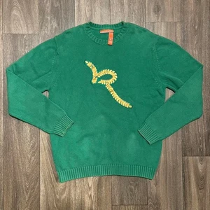 Suéter vintage rocawear verde con diseño dorado talla XL - Imagen 1 de 7