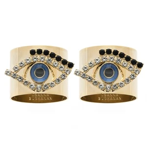NEW Joanna Buchanan Evil Eye Napkin Ring Set 2pce - Picture 1 of 4