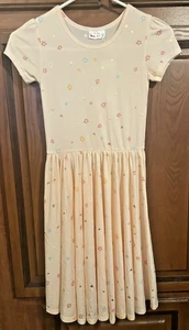 NUEVO CON ETIQUETAS Niñas 8 10 Puntos Punto Sonrisa Giro Vestido Corazones y Flores Colores Espalda 2 Escuela - Imagen 1 de 4