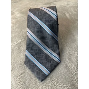 Corbata Robert Talbott Gris Rayas 100% Seda Hecha a Mano en Monterey CA EE. UU. - Imagen 1 de 6