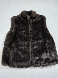 Unbranded Womens Brown Faux Fur Vest Large? - Picture 1 of 5
