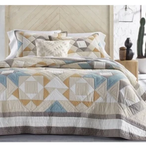Hotel Collection Mesa Full Queen Quilt & Shams Set 3pc - Picture 1 of 8