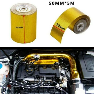 Cinta de escape térmica de aislamiento para automóvil 5M protector térmico envoltura barrera térmica reflectante - Imagen 1 de 9