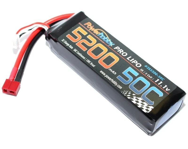 Power Hobby 5200mAh 11.1V 3S 50C LiPo Battery Item #PHB3S520050CDNS - Image 1 of 1