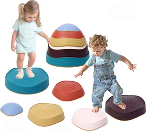 6PCS Balance Stepping Stones for Kids Non-Slip River Stones Obstacle Course Play - Picture 1 of 7