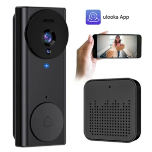 Türklingel mit Kamera HD WLAN Nachtsicht WiFi Video Funkklingel Ring Doorbell - Bild 1 von 21