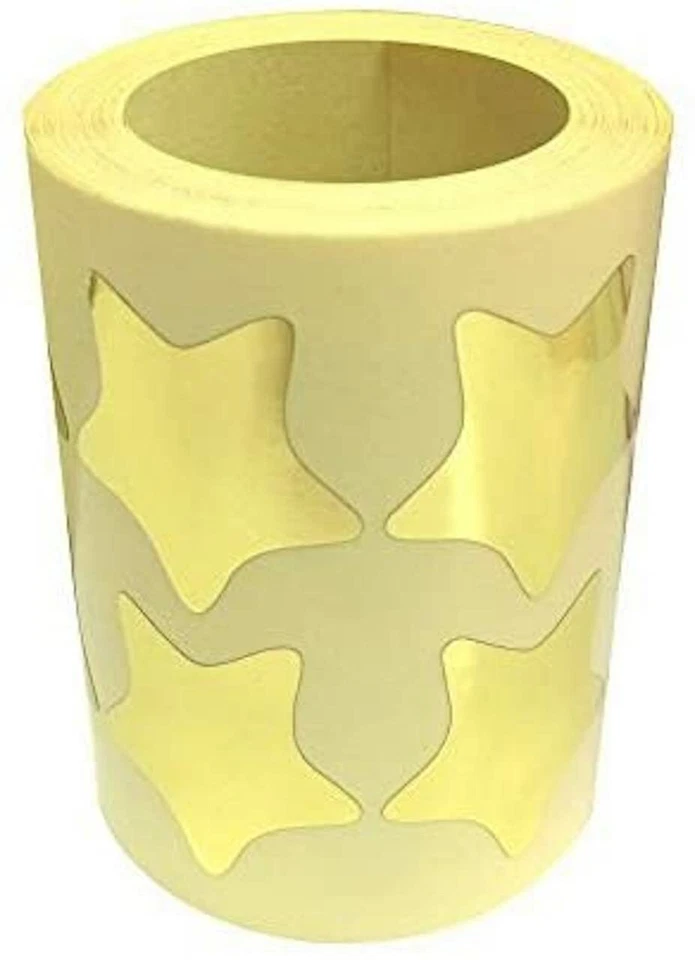 Adesivos metálicos em forma de estrela dourada folha brilhante adesivos de estrelas douradas 500 - Imagem 1 de 1