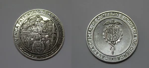 TOKEN Plata 925 CUENCA Casas Colgadas Camara de Comercio RARO Ficha Turistica - Bild 1 von 2