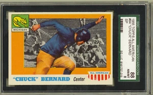 1955 Topps All-American Football #94 Chuck Bernard Michigan SGC 8 Short Print - Picture 1 of 2