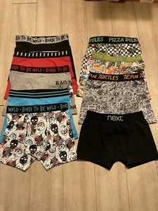 Set Of 9 Only Boys Next And Turtles Mutant Mayhem Boxer Briefs Size S(6-7) - Picture 1 of 7