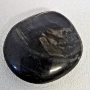 Black Tourmaline Polished Natural Stone Worry Jewelry - 1.5-in - Picture 1 of 7