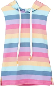 Abiti Bambina Primavera Estate Casual Cotone Fresco Smanicato Prendisole Arcobaleno - Foto 1 di 6