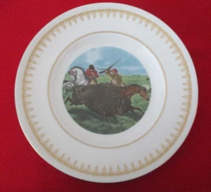 Currier & Ives Plate Collection THE BUFFALO HUNT Bing & Grondahl 8" NOS AZ33 - Picture 1 of 10