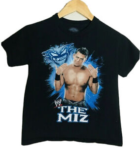 The Miz shirt WWE shirt Black Crew Neck short sleeve Kids Tee Wrestling tee M