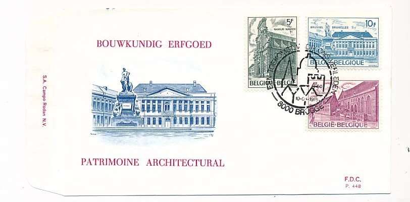 D73259 Belgium FDC P.448 Architectural Patrimony Brugge - Image 1 of 1
