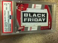 2016 Panini Black Friday Manufactured Patches 2 Mike Trout [PSA 8] pop 1