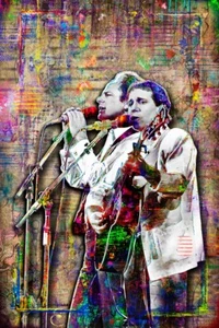Simon und Garfunkel Poster, Paul Simon & Art Garfunkel Pop Art Kostenloser Versand USA - Bild 1 von 9