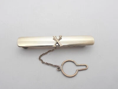 Fermacravatta in Argento 925 con Lettera - X - Iniziale Nome - Alfabeto - Immagine 1 di 4