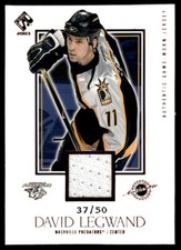 2002-03 Pacific Private Stock Reserve Red David Legwand 37/50 Nashville