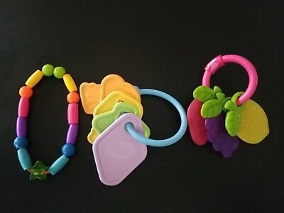 Green Toys, Tomy First  years Teething Soothing Keyring Fruit Toys  - Image 1 of 4