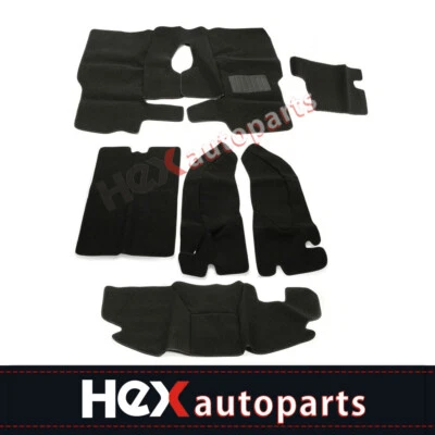 Nuevo para TJ Jeep Wrangler 1997-2006 Juego completo de 6 piezas Kit de alfombras Alfombrilla Negro Foto 1 de 4