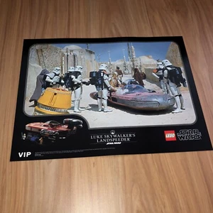NEAR PERFECT Lego VIP Exclusive Star Wars Luke's Landspeeder Print (75341) - Picture 1 of 8