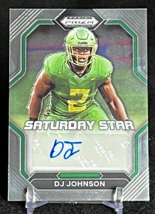 2023 Panini Prizm Draft Picks D J Johnson Autograph Saturday Star SSS-DJO