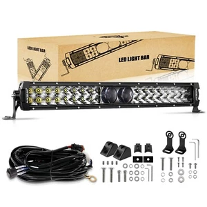 AUXBEAM Dual Row LED Work Light Bar 22" 12V 24V Offroad 4x4 ATV Car Driving ATV - Picture 1 of 11