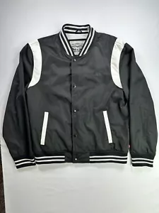 Men's Levi's Black & White Varsity Zip Jacket- Size L - Picture 1 of 3