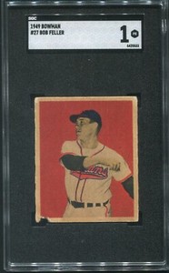 1949 Bowman Bob Feller #27 (INDIANS) SGC 1