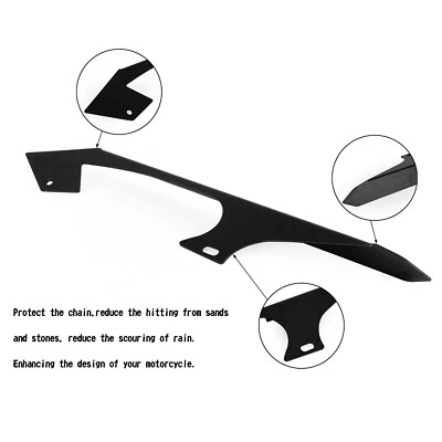 Cubierta protectora de cadena de piñón para Kawasaki Ninja ZZR1400 ZX14 ZX14R 2006-2017 negra Foto 1 de 4