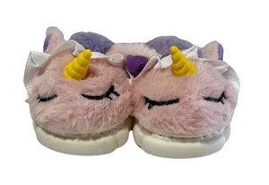 Little Girls Unicorn Rubber Sole Slippers Size 24-25, Size 8T US - Picture 1 of 5
