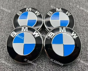 ORIGINAL BMW BLUE WHITE 56MM 68MM HUB ALLOY WHEEL CENTER CAP 3 4 5 6 7 SERIES - Picture 1 of 8