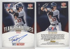 2014 USA Baseball Box Set Collegiate National Team Signatures Tate Matheny Auto