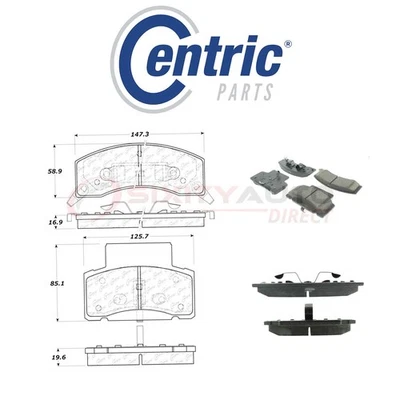 Centric Posi Quiet Metallic Brake Pads w Shims for 1990-2000 Chevrolet C3500 my Foto 1 de 4