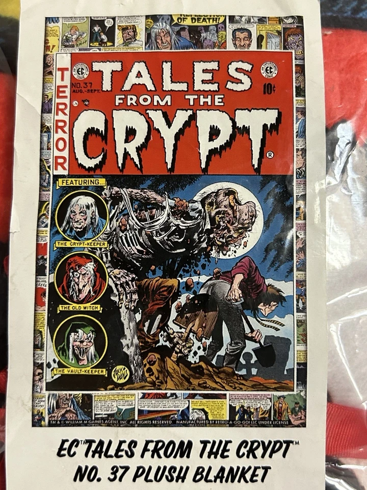 Manta de peluche retro oficial EC Comics 50x77 a Go-go Tales From The Crypt Foto 1 de 4