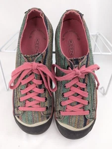 Sneaker Keen Coronado Woven Vegan Vulkanisiert Schnürschuhe BR010414 Rosa Schwarz Gr. 7 - Bild 1 von 21